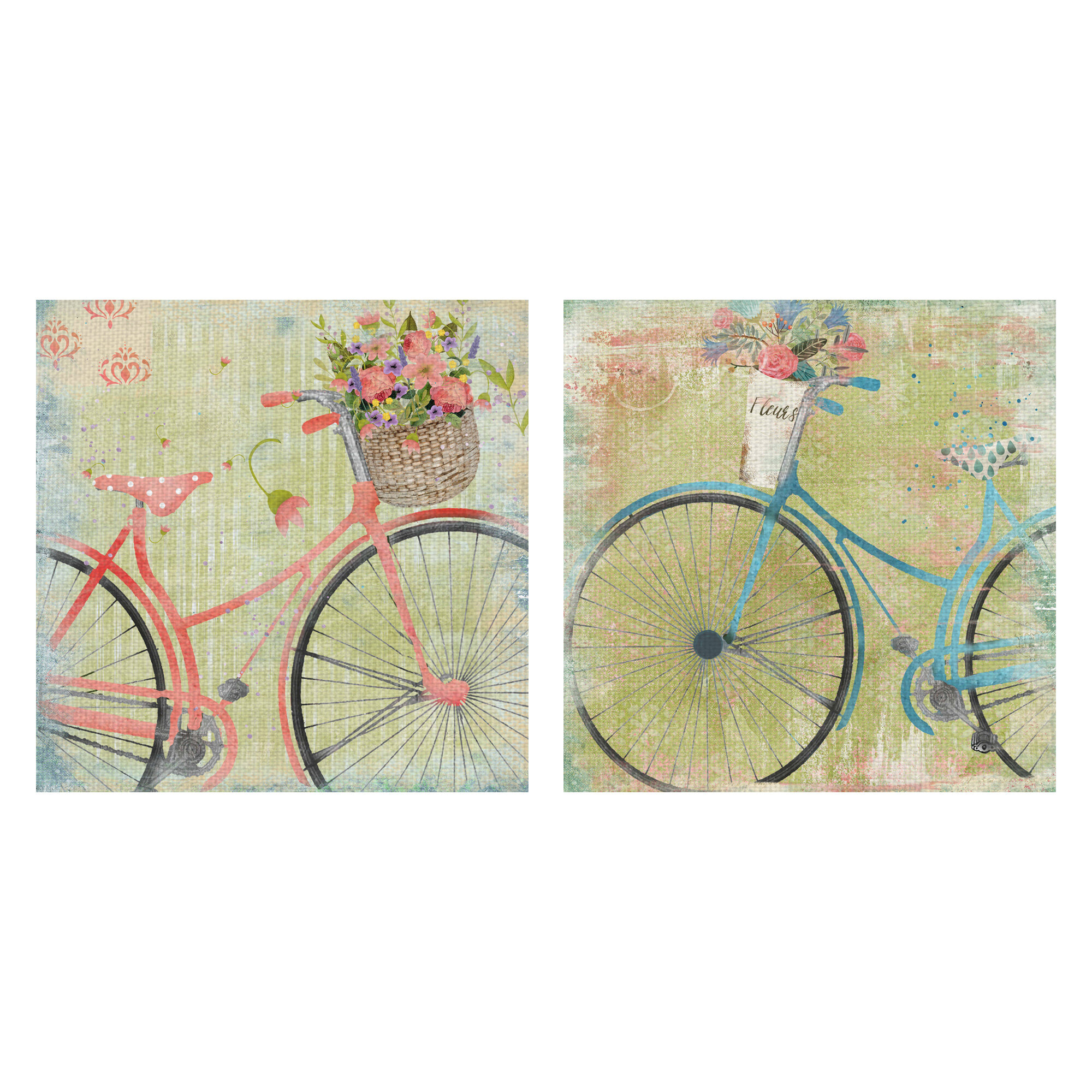 pink bicycles