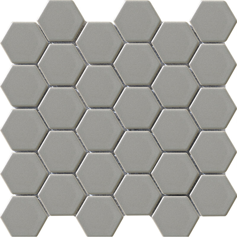 Walkon Tile Vintage Glazed 2 X Porcelain Mosaic In Gray Vintage Glazed 2 X Porcelain Mosaic Tile In Gray Hexagon