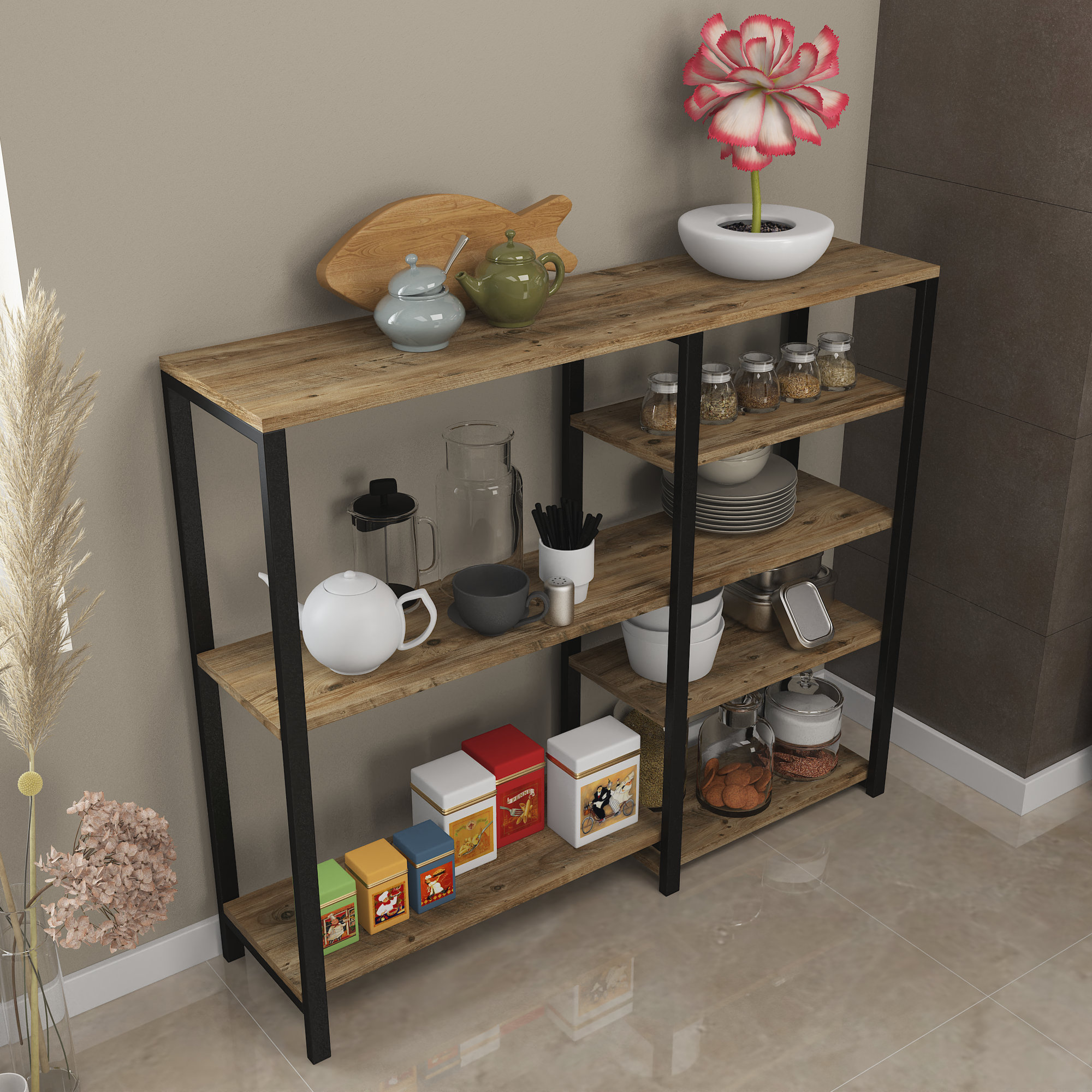 17 Stories 47" Console Table Kitchen Buffet Sofa Table