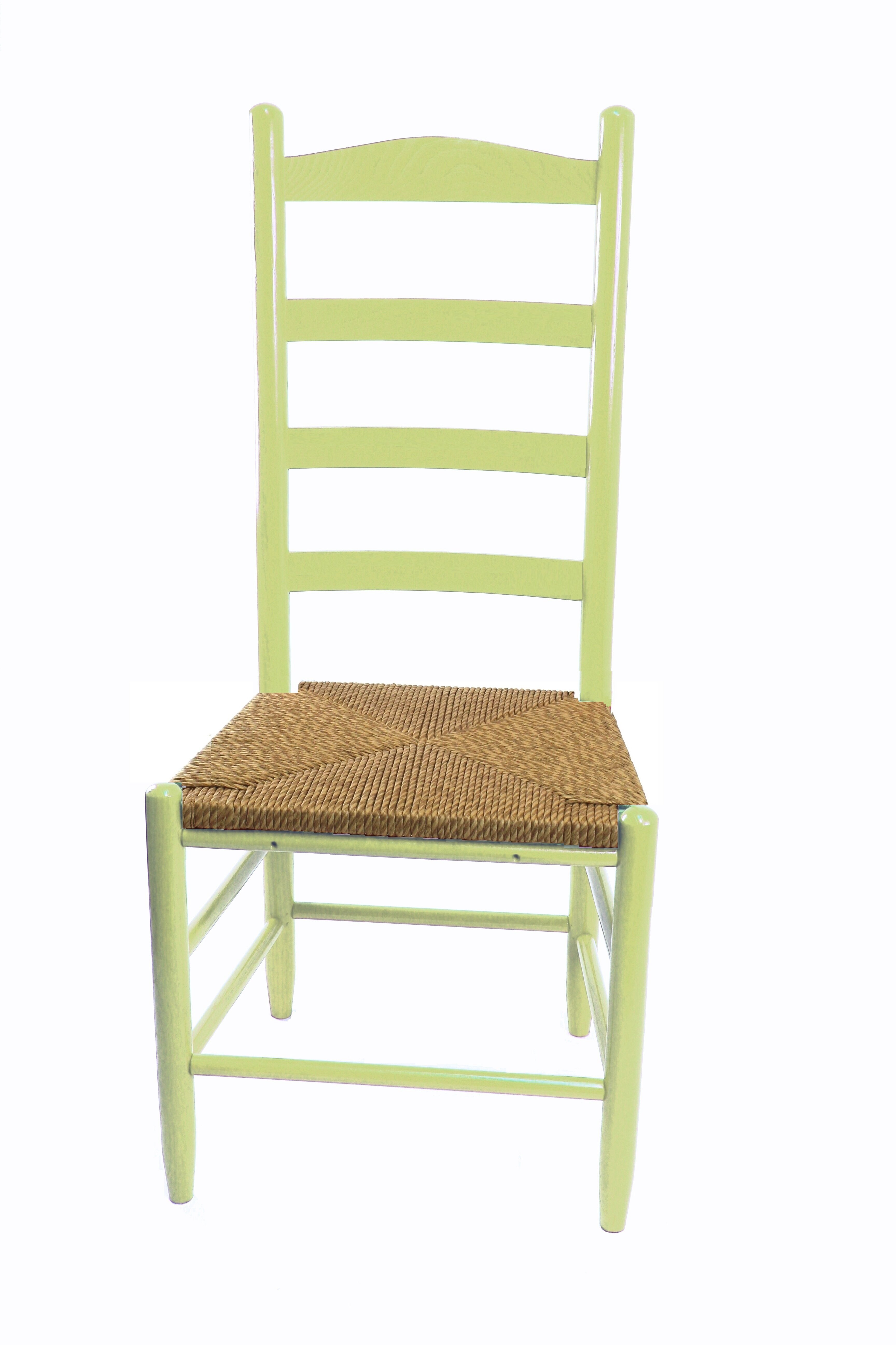 green ladder back chairs