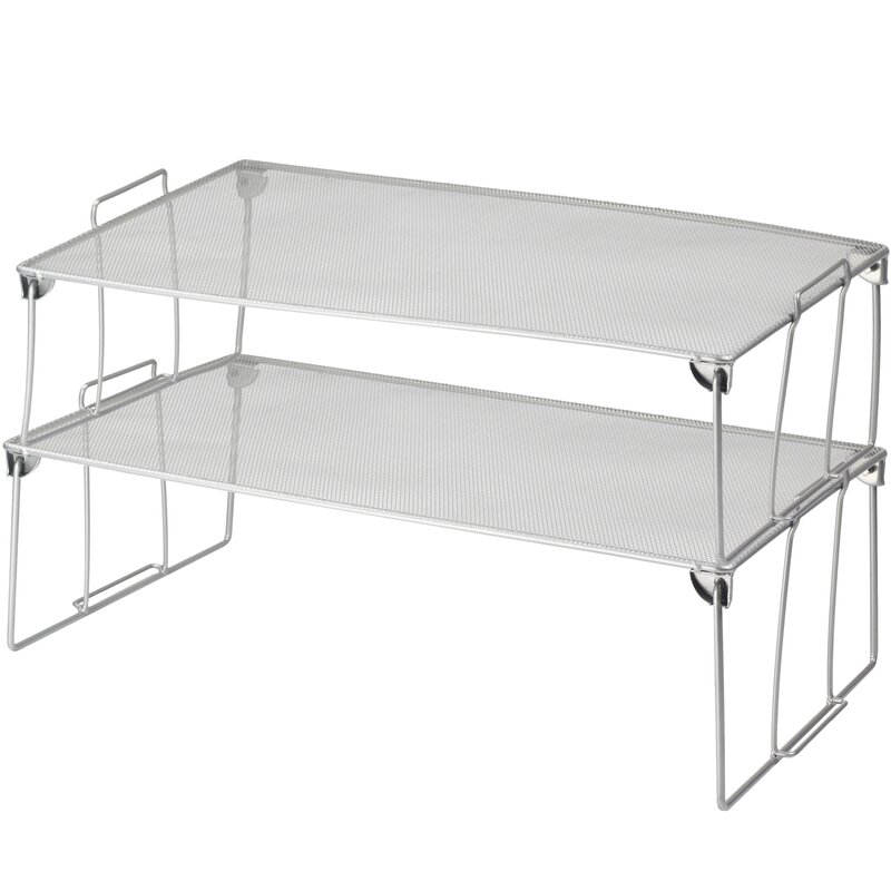 Rebrilliant Bevins Stainless Steel Stackable Mesh Shelving Rack ...