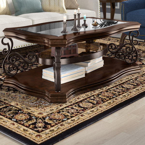 Astoria Grand Bearup Floor Shelf Coffee Table with Storage ...