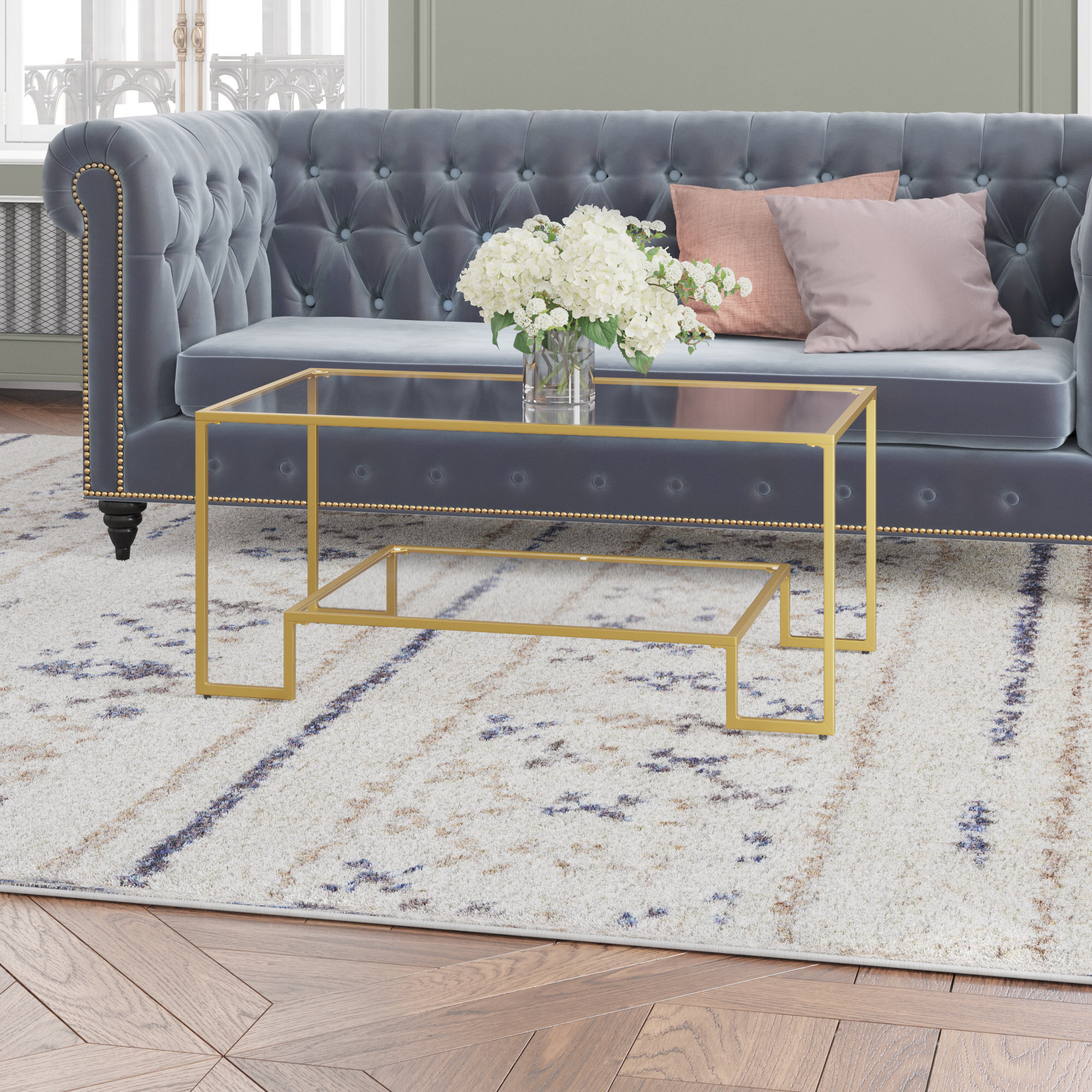 wayfair geometric coffee table