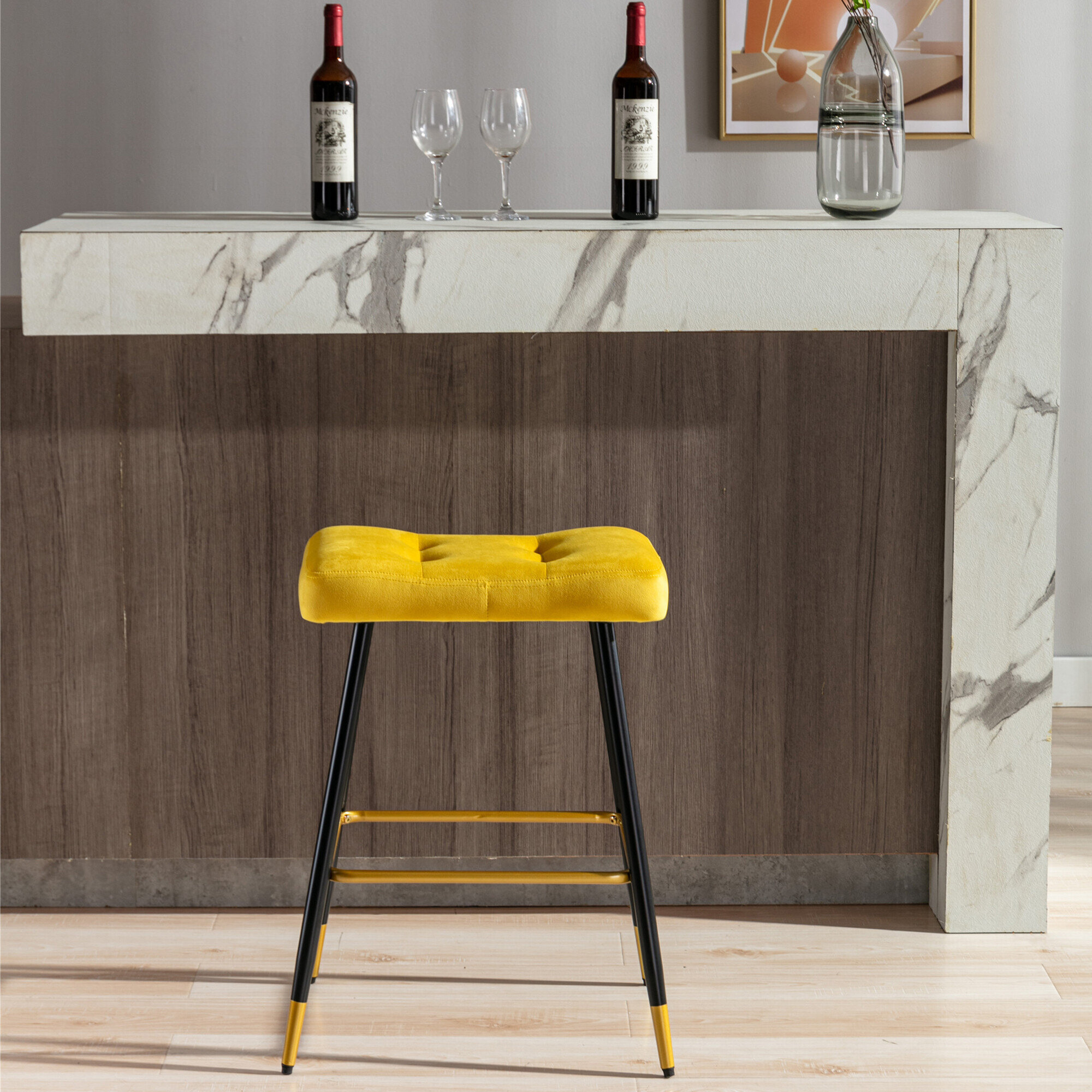 wayfair velvet bar stools