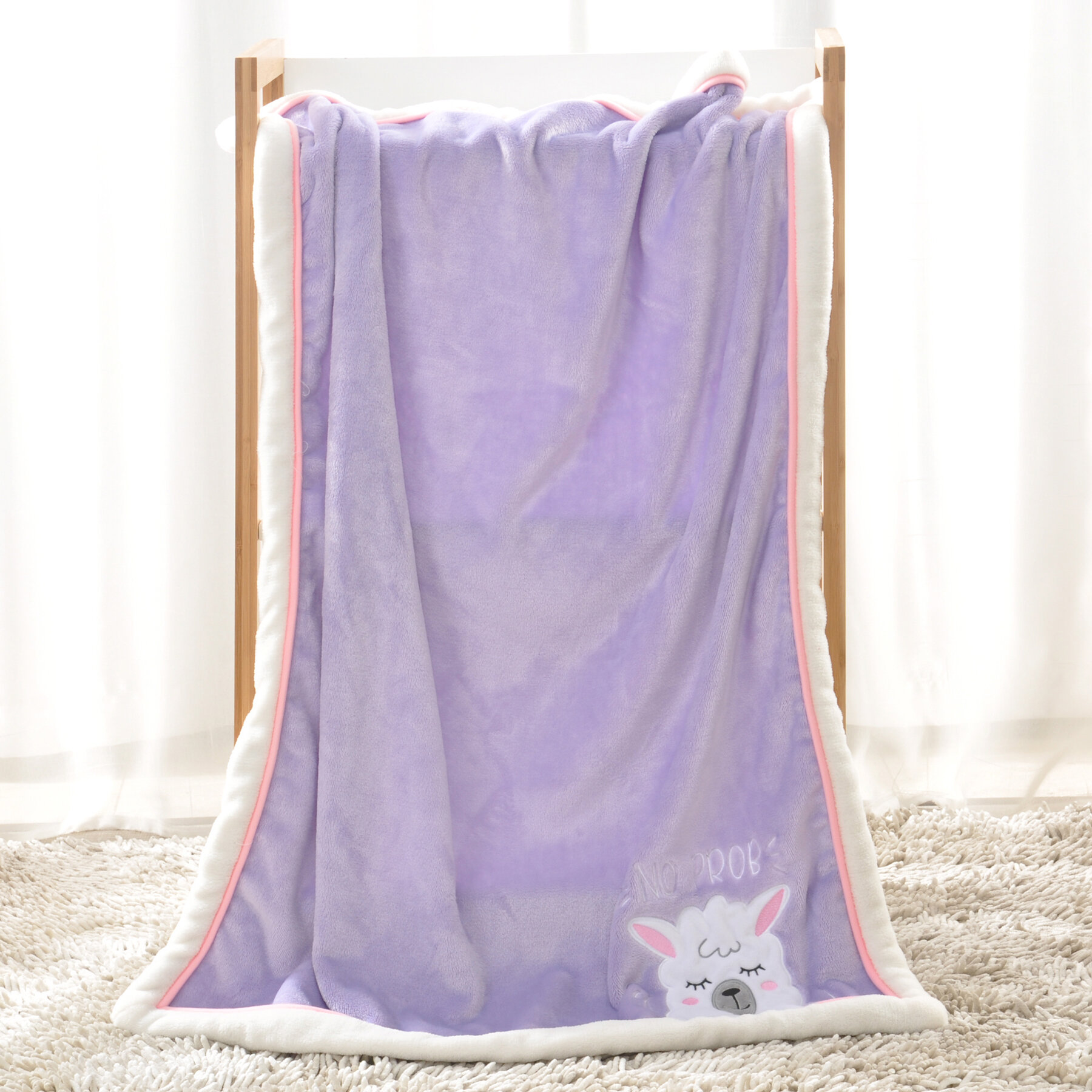 purple baby blanket