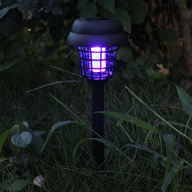 Solar Powered LED Light Pest Bug Zapper Insect Mosquito Killer Lamp Garden Lawn 