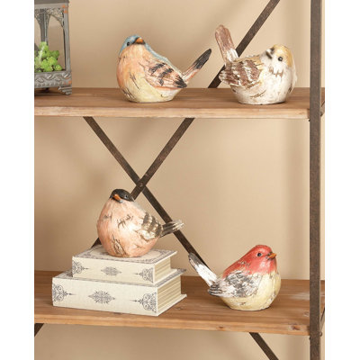 Esther 4 Piece Polystone Birds Figurine Set