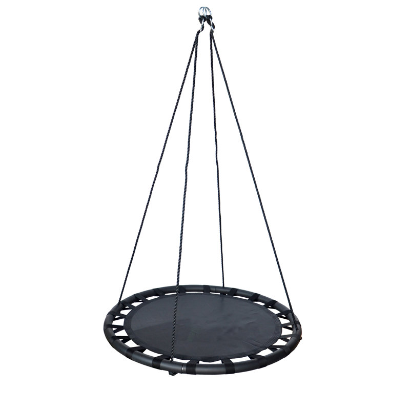 Freeport Park Taya Fabric Web Saucer Swing Seat With Chains And Hooks Reviews Wayfair