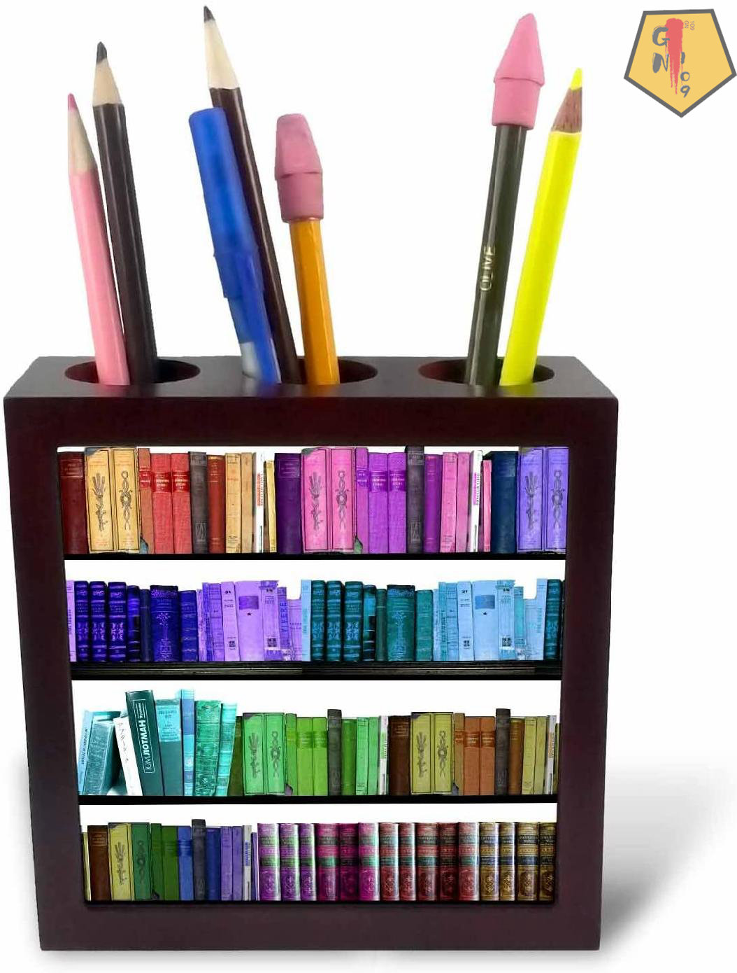 GN109 Colorful Bookshelf BooksRainbow BookshelvesReading Book Geek