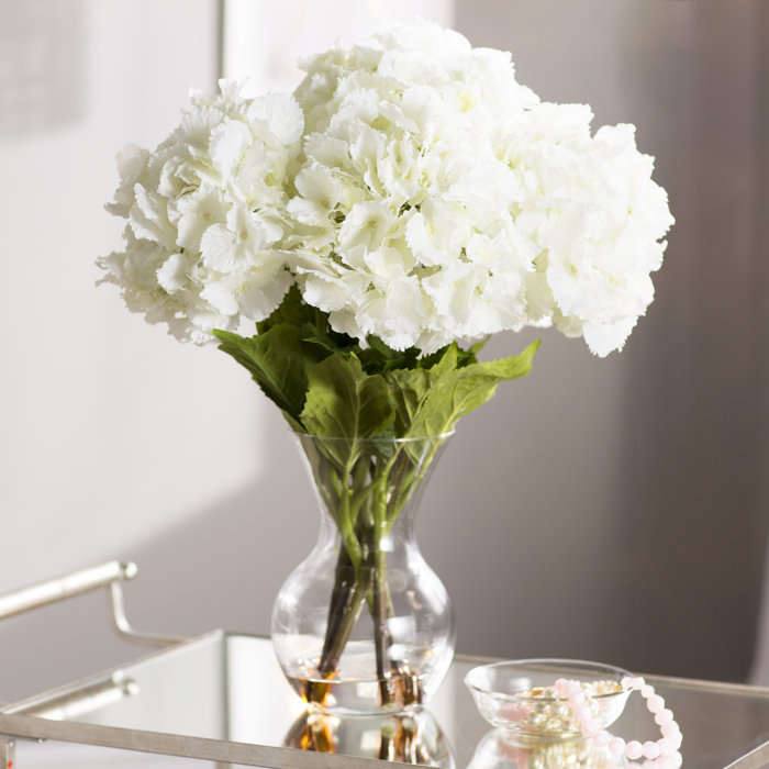 Willa Arlo Interiors Large Silk Hydrangea Floral Arrangement In