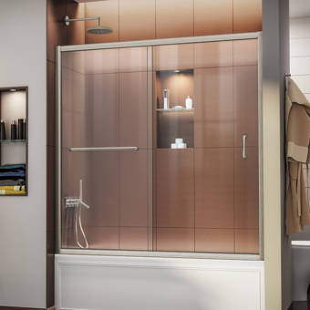 Dreamline Infinity Z 60 X 58 Single Sliding Semi Frameless Tub