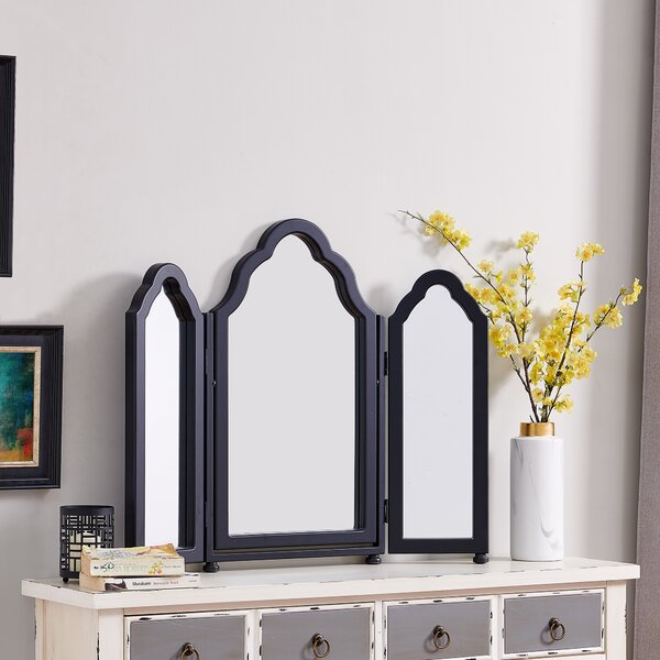 House Of Hampton Stgermain Tri Fold Vanity Mirror Reviews Wayfair