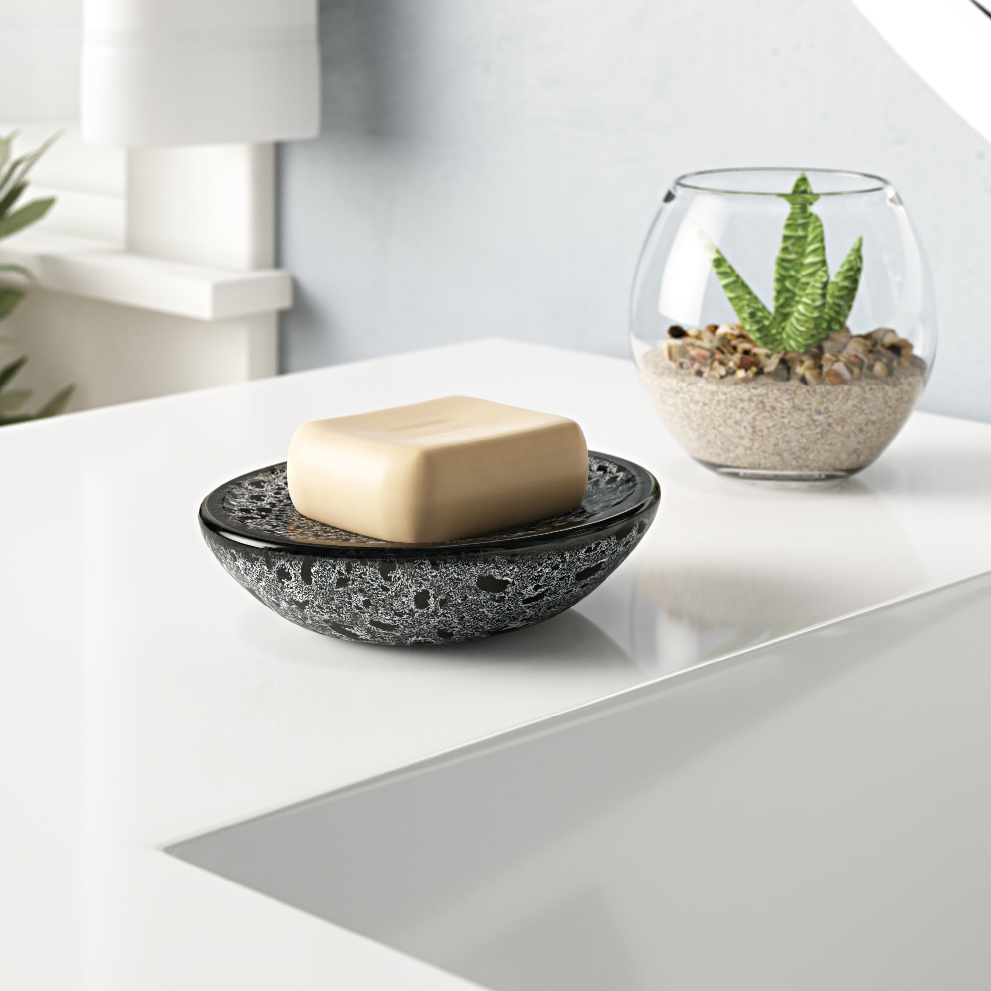 Wrought Studio Eder Ceramic Round Soap Dish Wayfair