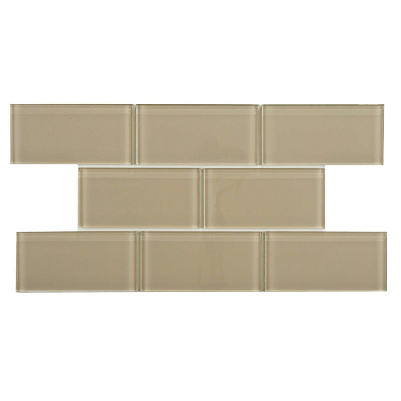 Subway Tile elitetile sierra 3" x 6" glass subway tile in sandstone & reviews Subway Tile elitetile sierra 3" x 6" glass subway tile in sandstone & reviews