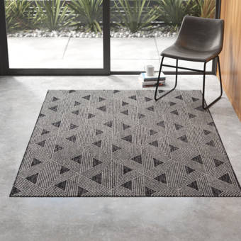 Zane Charcoal Indoor Outdoor Area Rug Reviews Allmodern Zane Charcoal Indoor Outdoor Area Rug