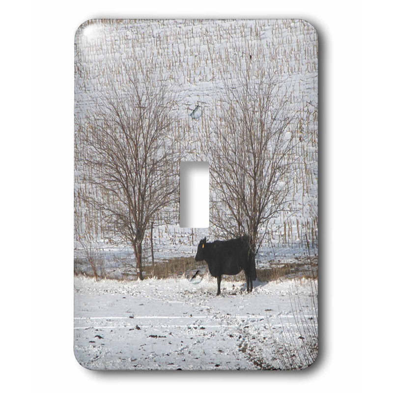 3drose Switch Cow Standing In The Snow 1 Gang Toggle Light Switch Wall Plate Wayfair