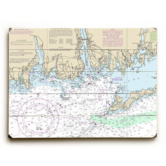 Longshore Tides Nautical Chart Niantic New London Mystic Ct