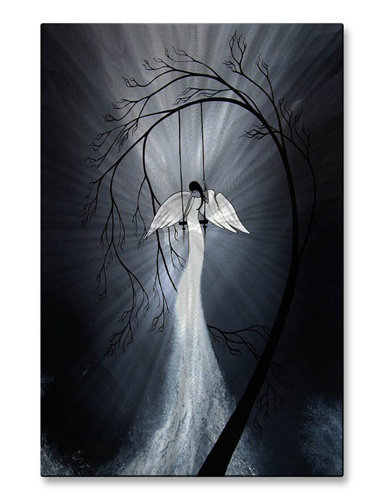 'Heartache and Poetry... Broken Wing' by Jaime Zatloukal Best Painting Print Plaque