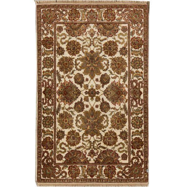 Bokara Rug Co Inc Mountain King Hand Knotted Wool Ivory Brown Rug Wayfair