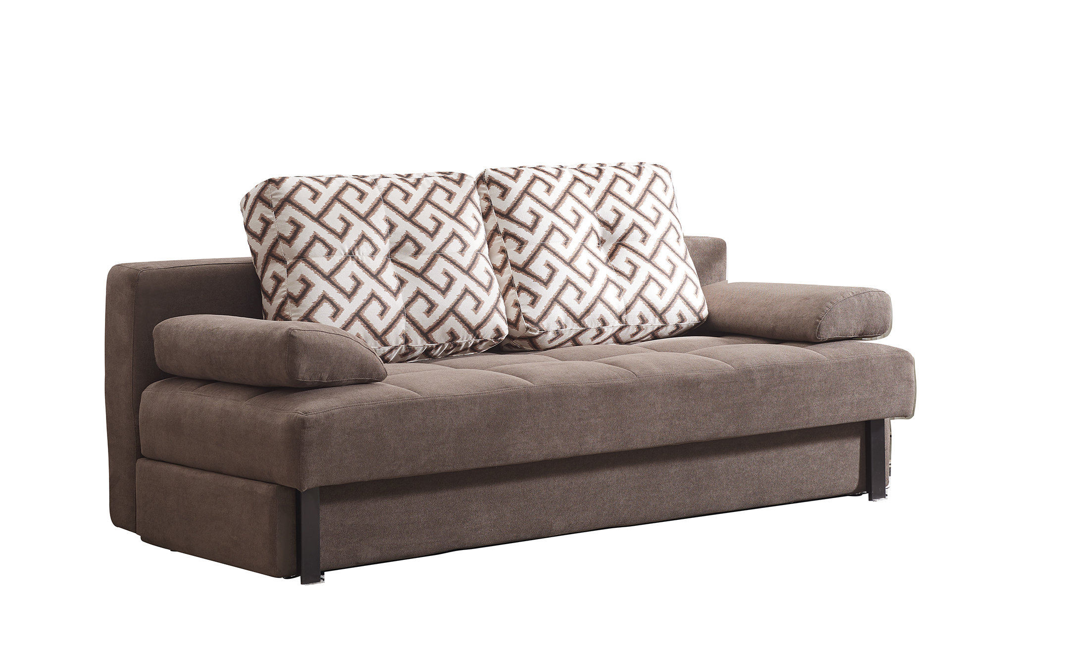 Brayden Studio Tolna Contemporary Convertible Microsuede Sofa Bed Convertible Microsuede Sofa Bed