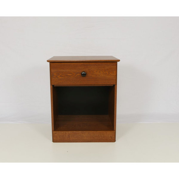 Cpap Table Nightstand Supplies Rollout Shelf Access Opening Side//Back Oak