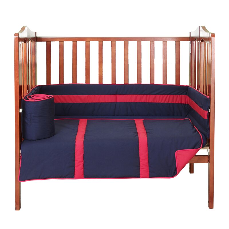 solid navy crib bedding