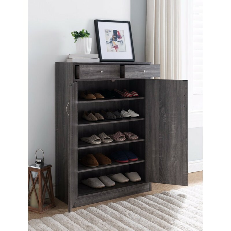 Latitude Run 13 Pair Shoe Storage Cabinet Reviews Wayfair