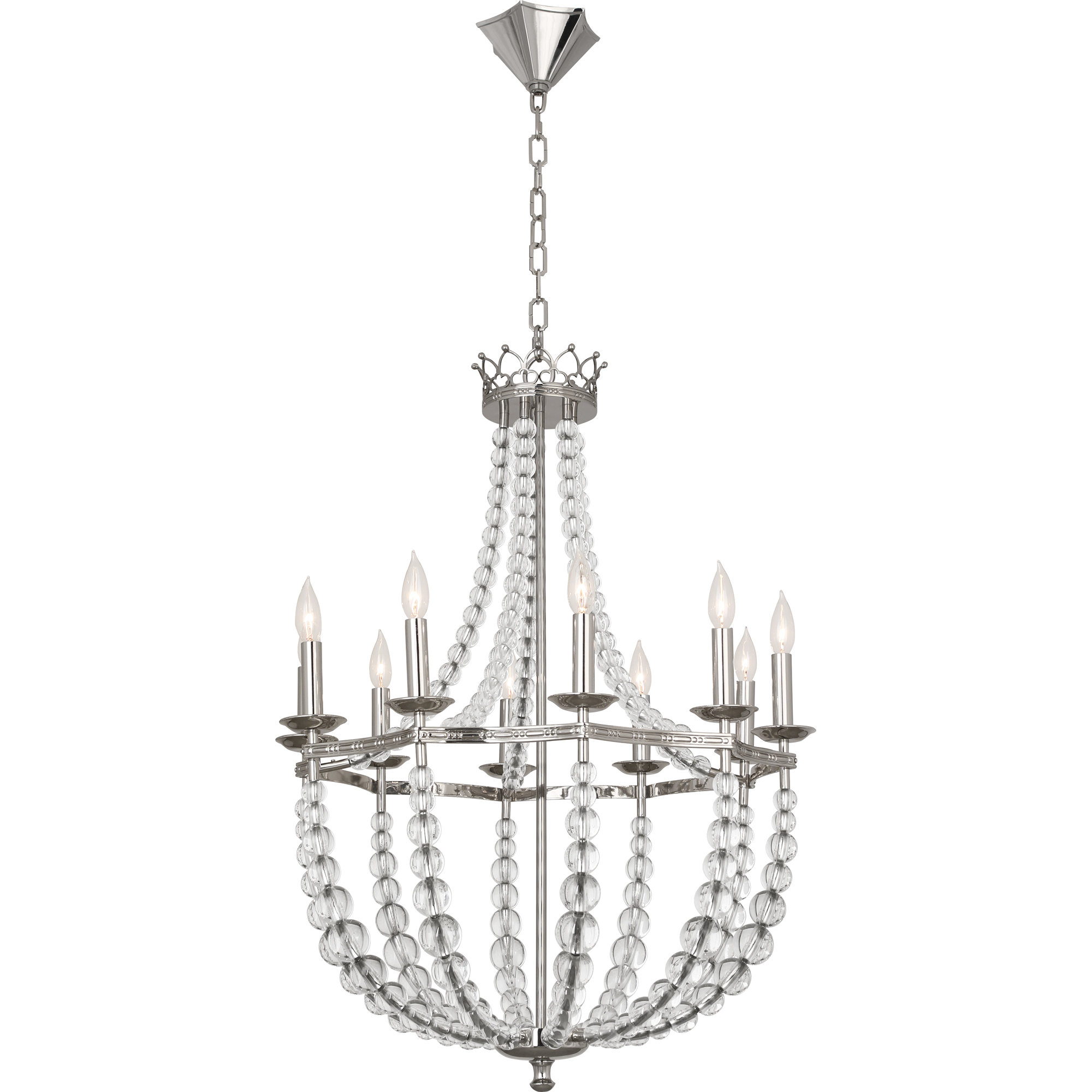 Robert Abbey Williamsburg 9 Light Candle Style Empire Chandelier Light Candle Style Empire Chandelier