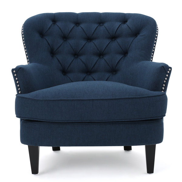 blue armchair