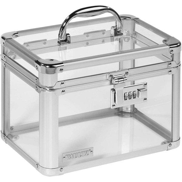 Sz-7.5"x6.5"x2.25” Details about   Jot SMALL CLEAR PLASTIC LOCK-TOP ORGANIZER CASE 9 Section 