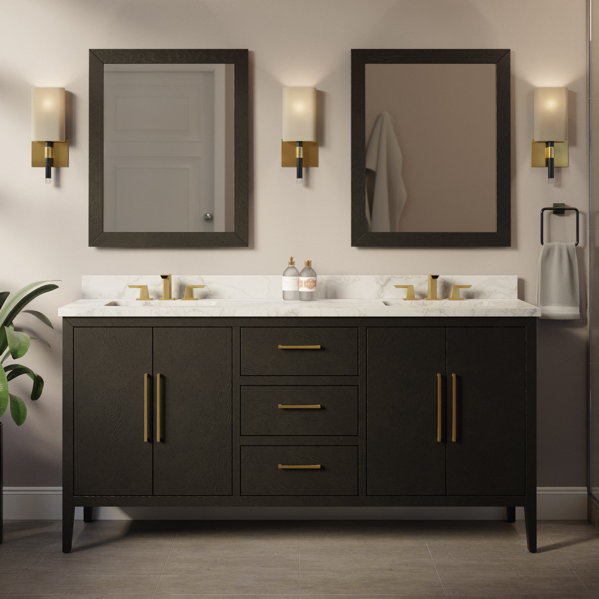Willa Arlo Interiors Calgary 72" Double Bathroom Vanity Set Wayfair