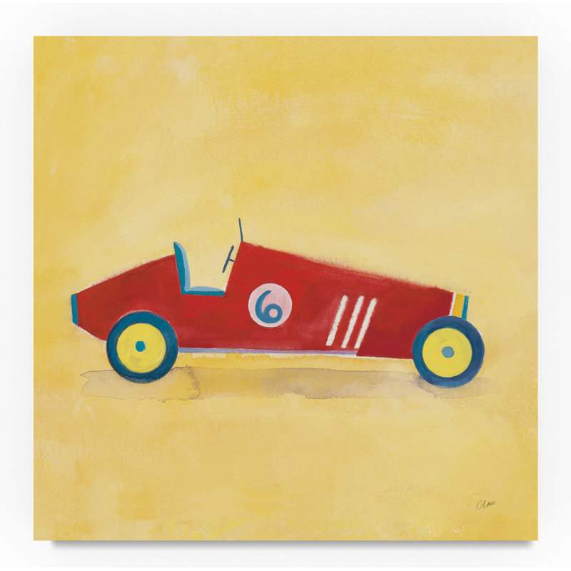 Trademark Art Race Car 6 Square Acrylic Painting Print On Canvas Wayfair