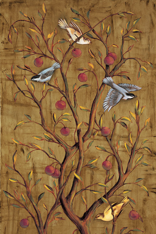 East Urban Home Plum Tree Panel Iii Painting Print On Canvas
