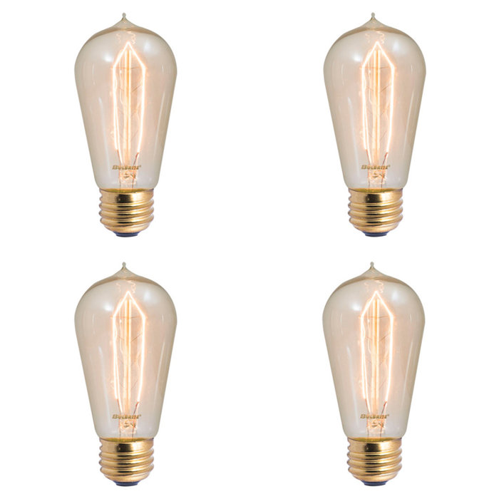40 Watt St18 Incandescent Dimmable Light Bulb 2200k E26 Medium Standard Base Reviews Joss Main