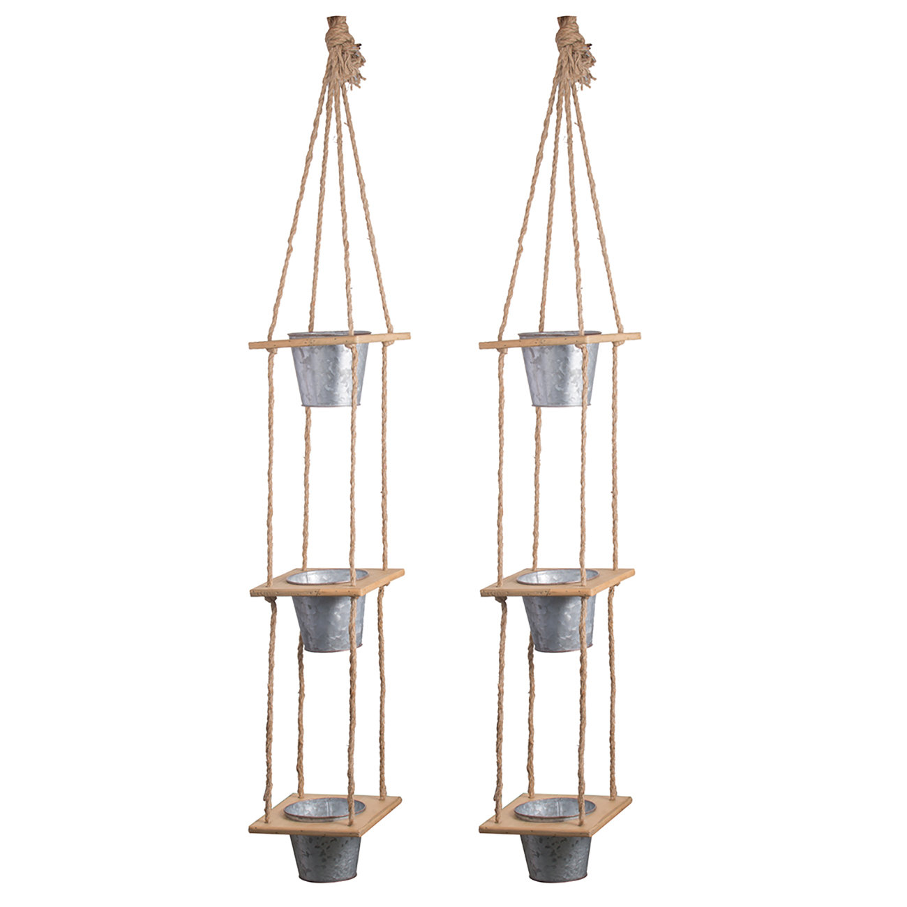 Gracie Oaks Patino 3 Tier Metal Hanging Planter Wayfair