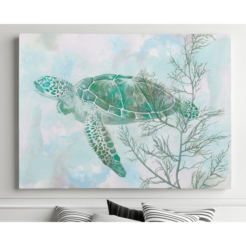 Bay Isle Home Sea Turtle Ii Watercolor Painting Print On Canvas