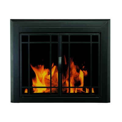 Easton Prairie Cabinet Steel Fireplace Doors Pleasant Hearth Size