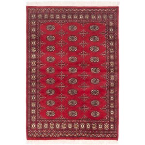 Peshawar Bokhara Handmade Red Area Rug