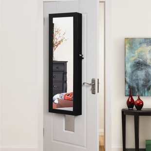 Rieves Over the Door Makeup Storage Jewelry Armoire with Mirror