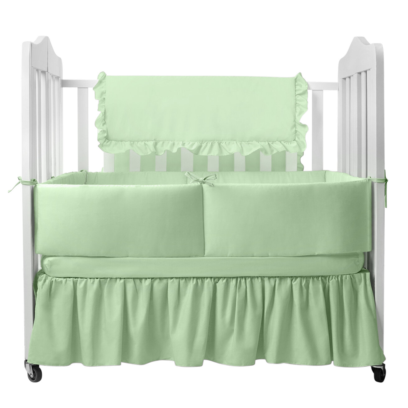 Harriet Bee Solid Colour Portable Crib Bedding Reviews Wayfair Ca