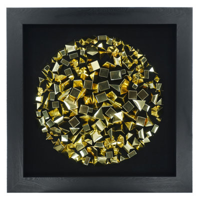 Abstract Origami Geometry Shadow Box Wall Décor