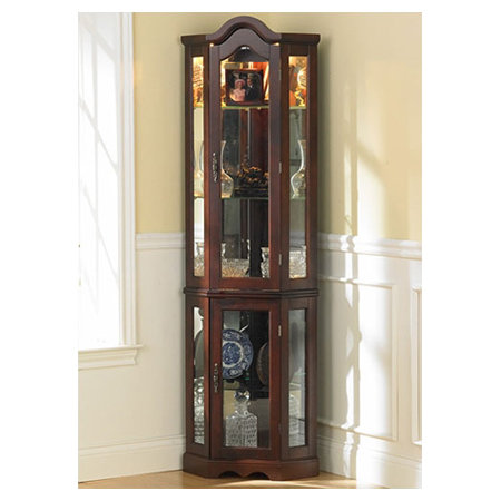 Red Barrel Studio Erastus Lighted Corner Curio Cabinet Reviews