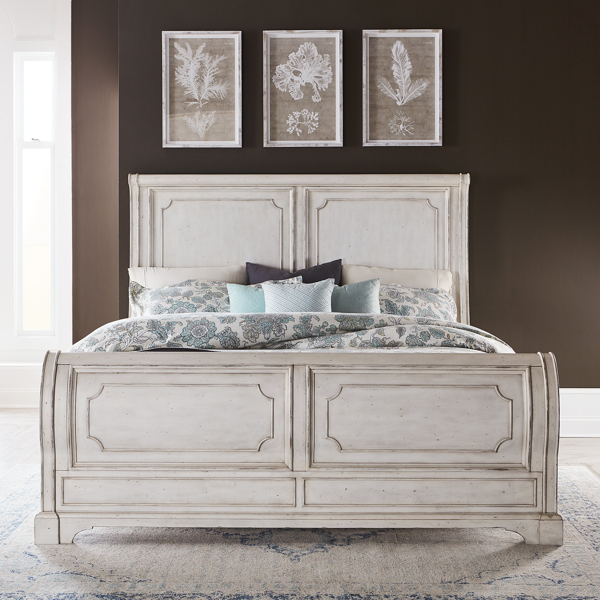 Birch Lane Amal Solid Wood Sleigh Bed & Reviews Wayfair Canada