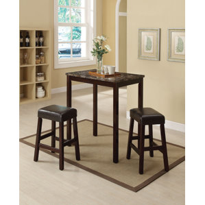 Deitch 3 Piece Counter Height Dining Set by Latitude Run