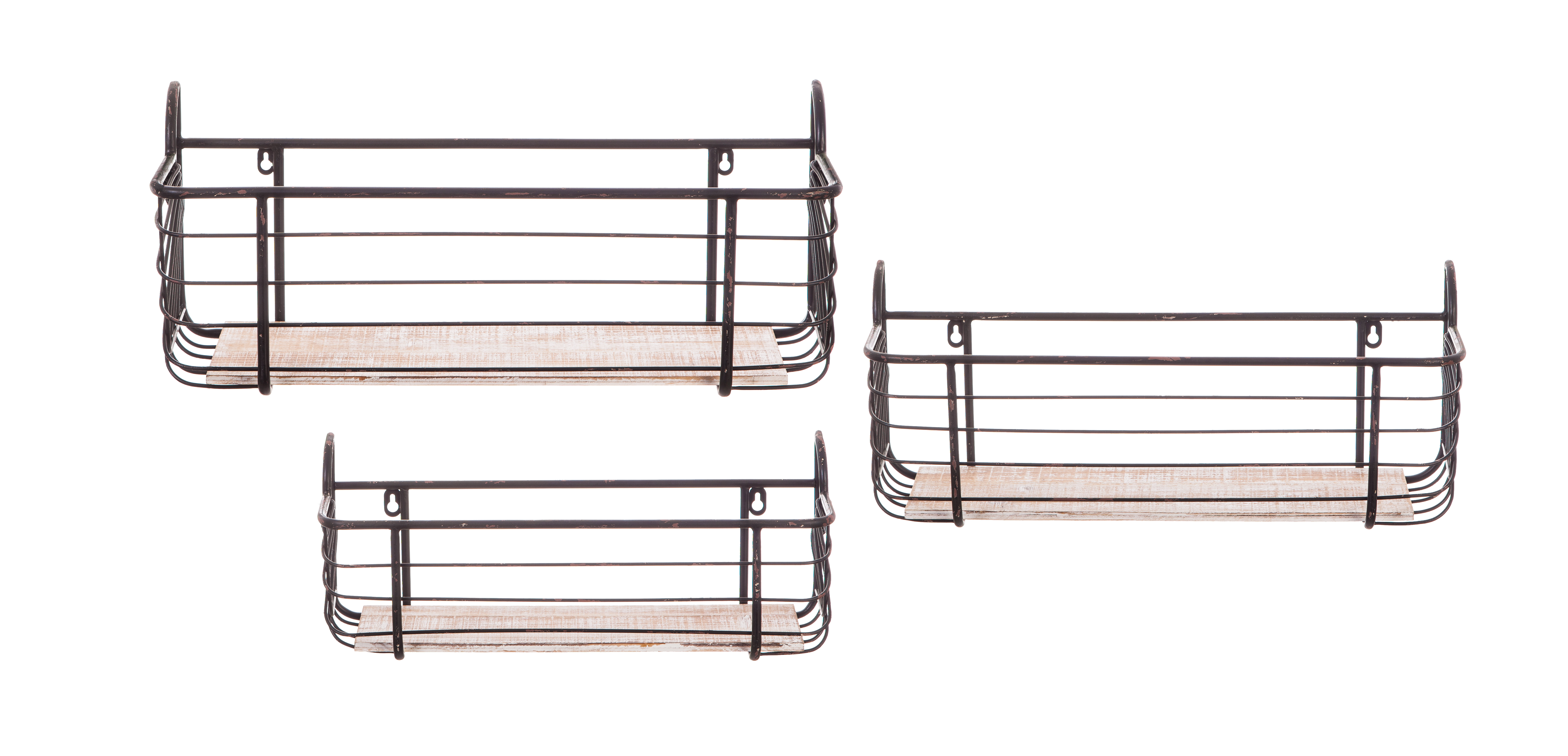 Gracie Oaks 3 Piece Metal/Wire Basket Set Wayfair