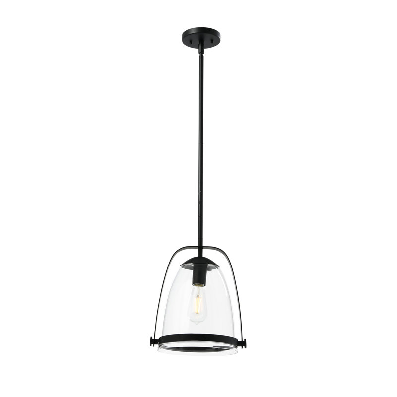 Ashiya 1 - Light Single Dome Pendant Finish: Matte Black