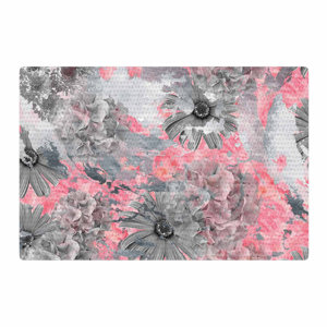 Zara Martina Mansen Floral Pink/Gray Area Rug