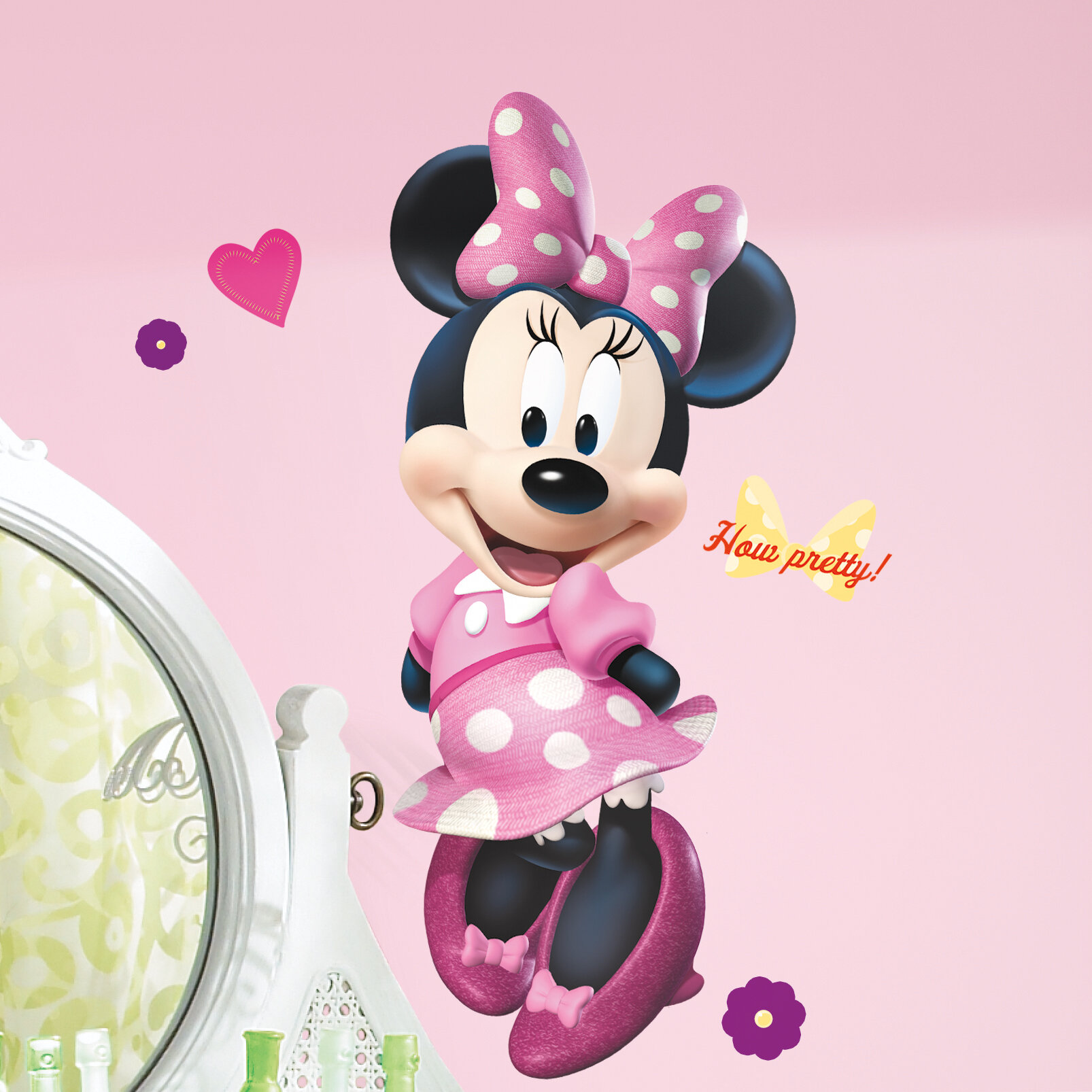 Minnie Mouse LOVE Large Vinyl Decal Sticker Disney Choose Color & Size 