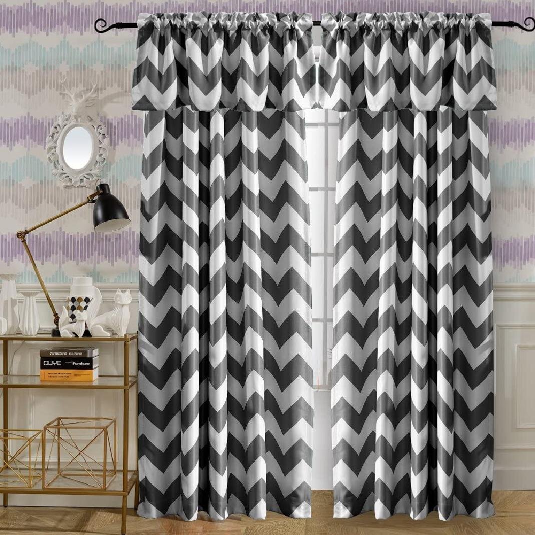 Home 2Tier 36"L 1Valance 18"L Blackout Solid Curtain Rod Pocket Small Window. 