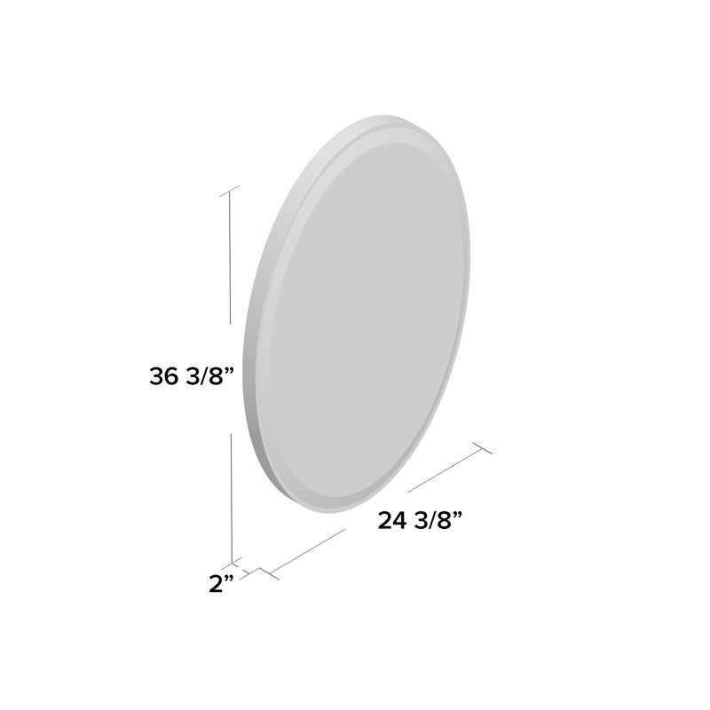 oval beveled mirror